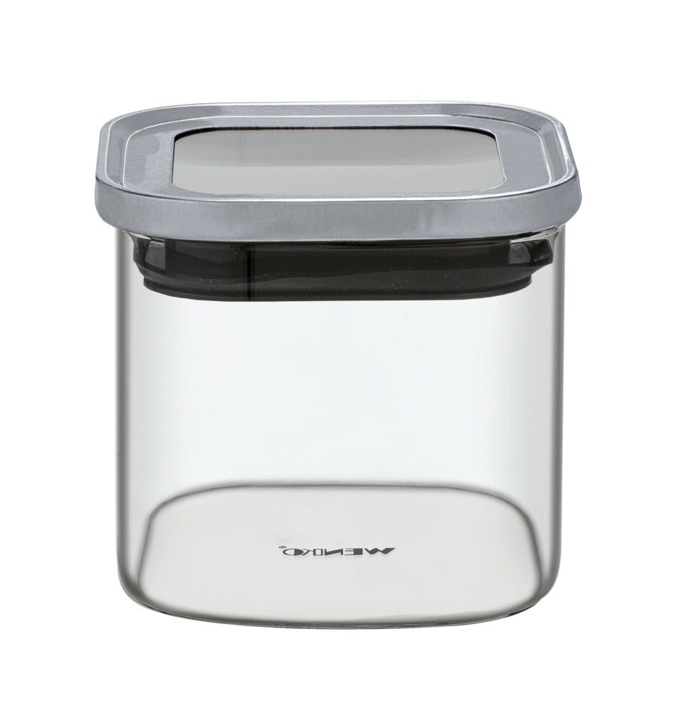 Oppbevaringsboks glass 0,6 L med silikontetning Clara - Wenko bakside