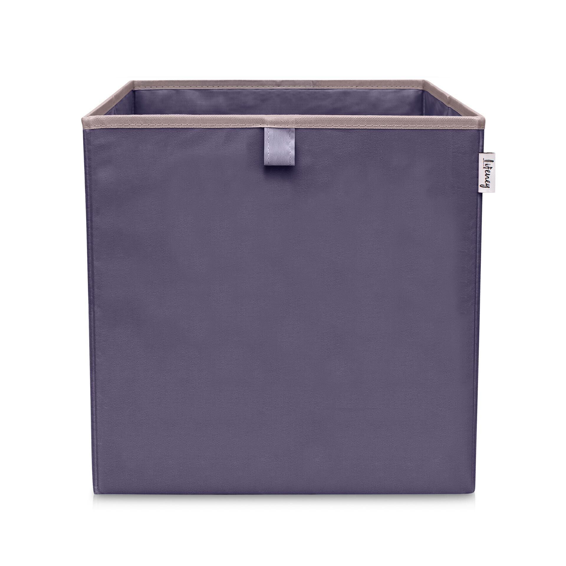 Oppbevaringsboks antrasitt 33x33x33 cm polyester forfra