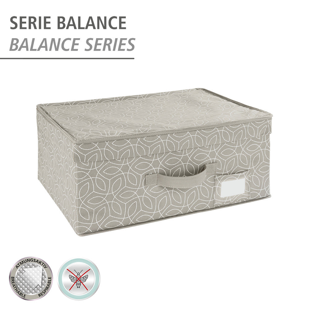Oppbevaringsboks Balance sammenleggbar taupe bakside