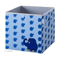 Oppbevaringsboks DieMaus elefant blå 30x30x30 cm forfra