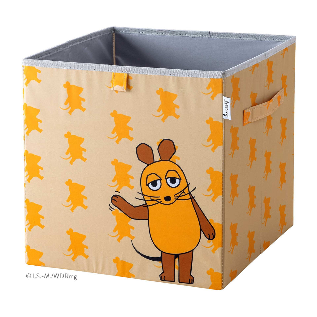 Oppbevaringsboks DieMaus vinkende aprikot 33x33x33 cm forfra