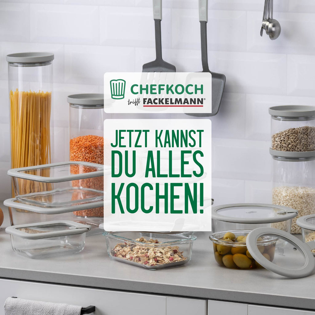 Oppbevaringsboks glass firkantet 370 ml med lokk sideprofil