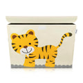 Oppbevaringsboks med lokk tiger beige stor forside