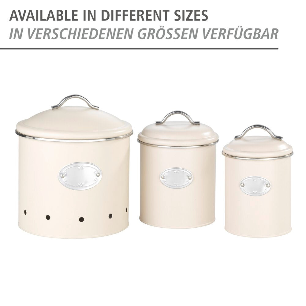 Oppbevaringsboks Nero beige 1,0 L metall nærbilde