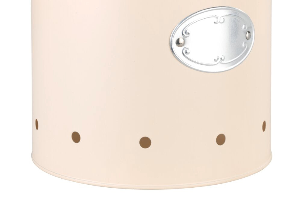 Nærbilde av Oppbevaringsboks Nero beige med hull 4 L metall