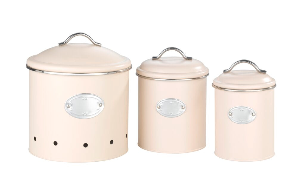 Oppbevaringsboks Nero beige med hull 4 L metall under vinklet visning