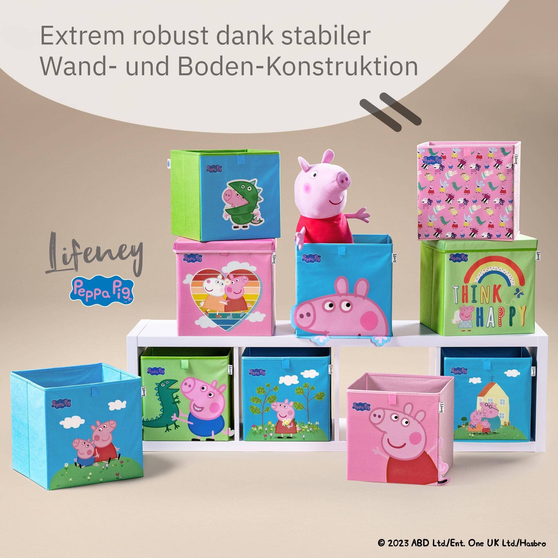 Oppbevaringsboks Peppa Pig blomstereng 30x30x30 cm - Lifeney