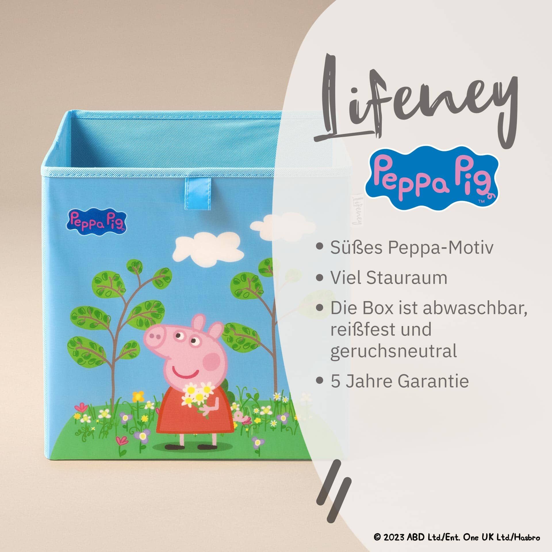 Oppbevaringsboks Peppa Pig blomstereng 30x30x30 cm nærbilde