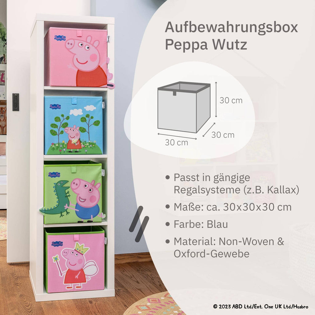 Oppbevaringsboks Peppa Pig blomstereng 30x30x30 cm - Lifeney