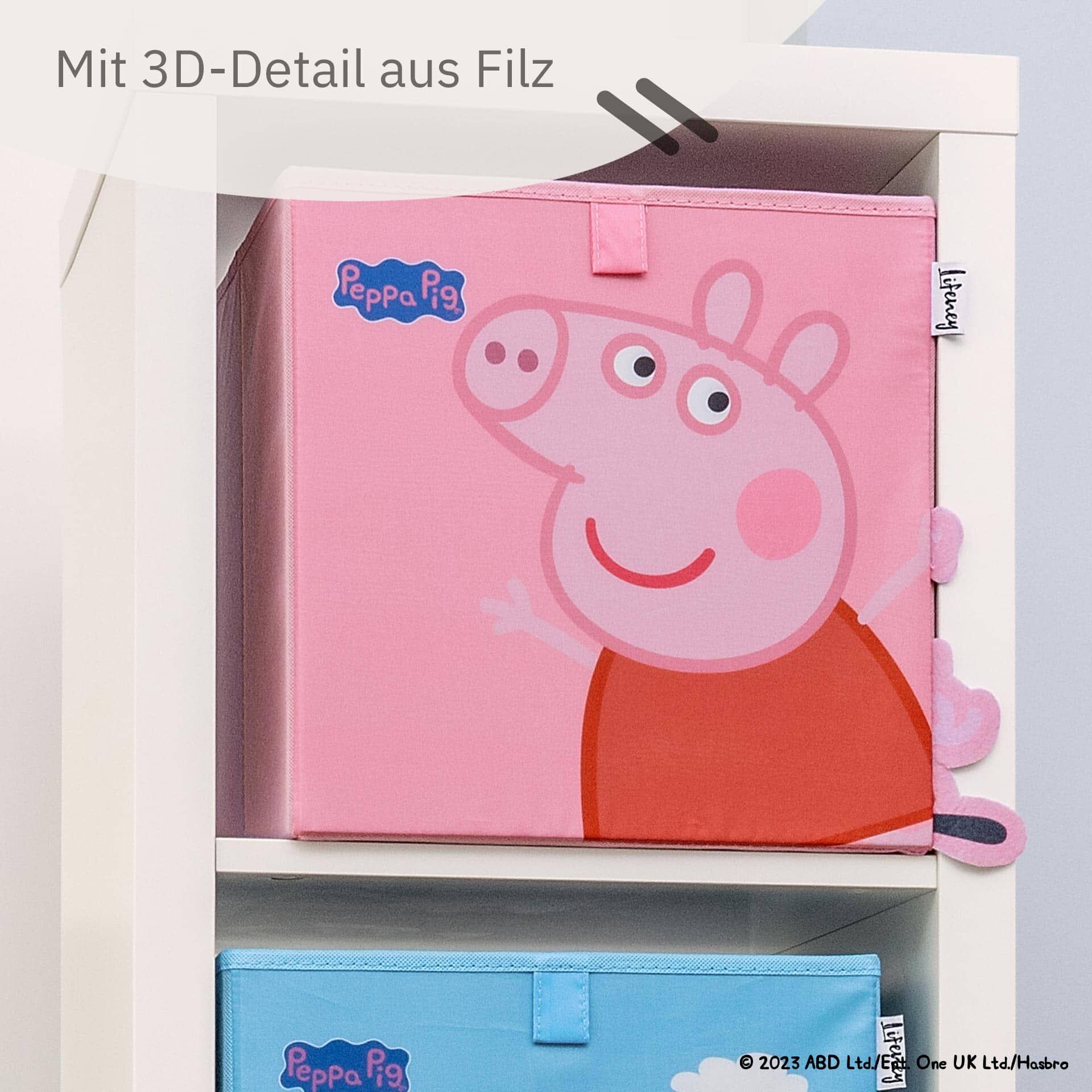 Oppbevaringsboks Peppa Pig dansende design detalj