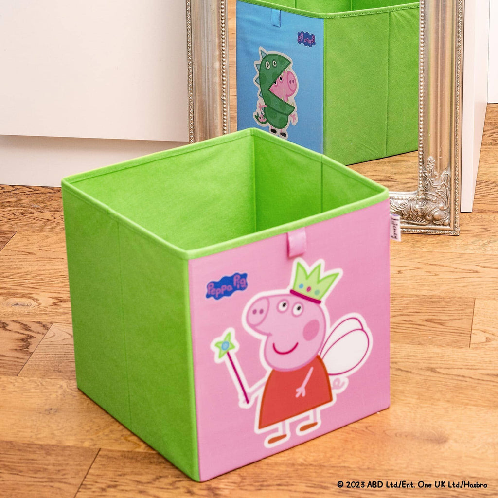 Oppbevaringsboks Peppa Pig Fee & George montert i hylle