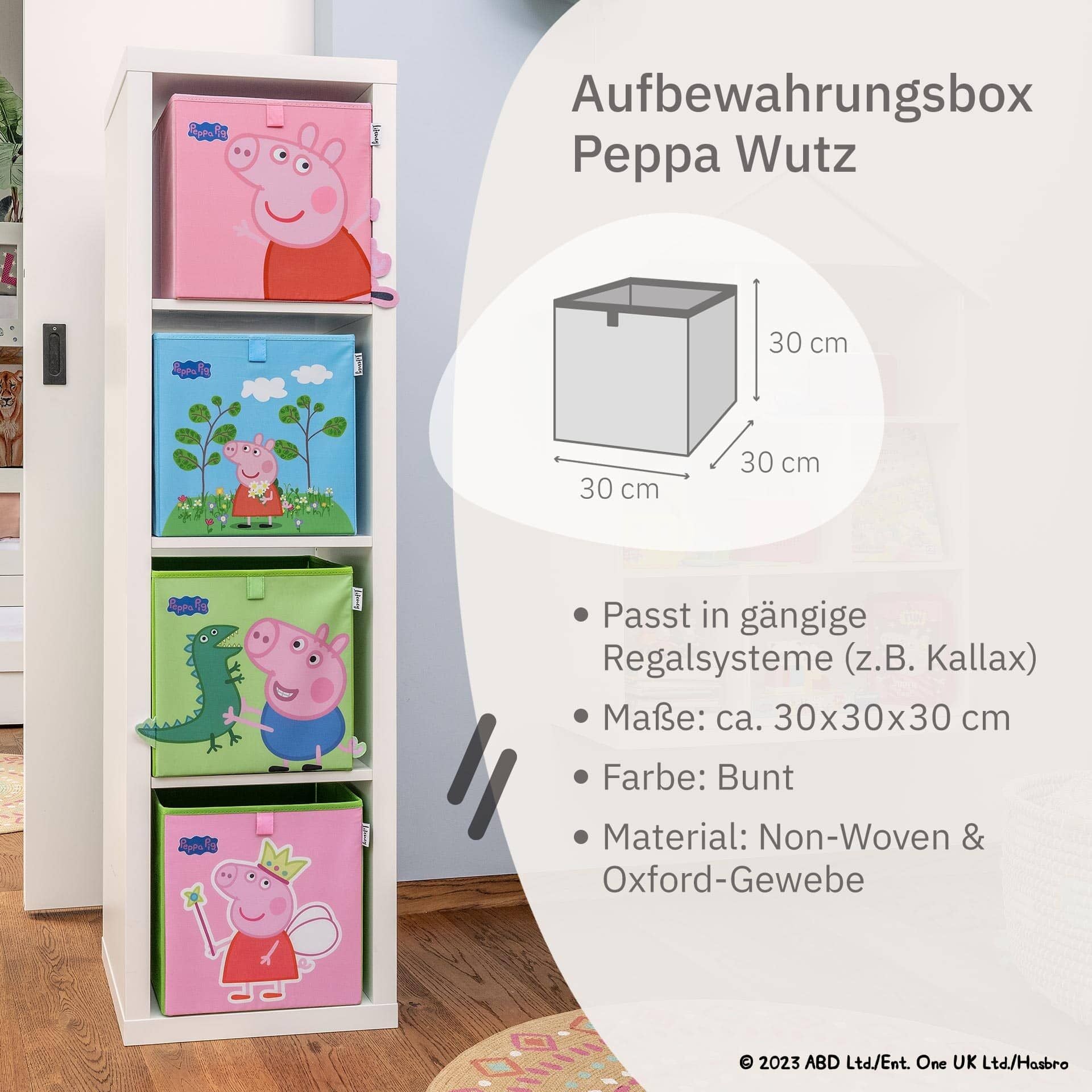 Oppbevaringsboks Peppa Pig Fee & George sideprofil