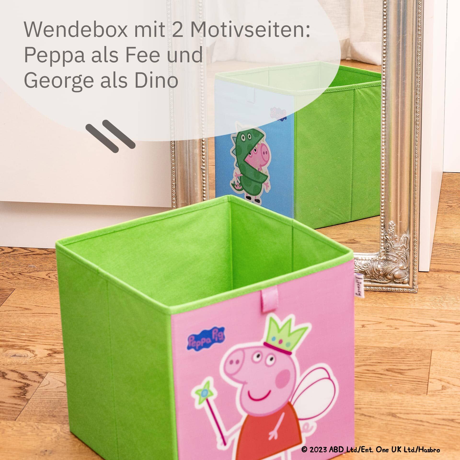 Oppbevaringsboks Peppa Pig Fee & George med lokk