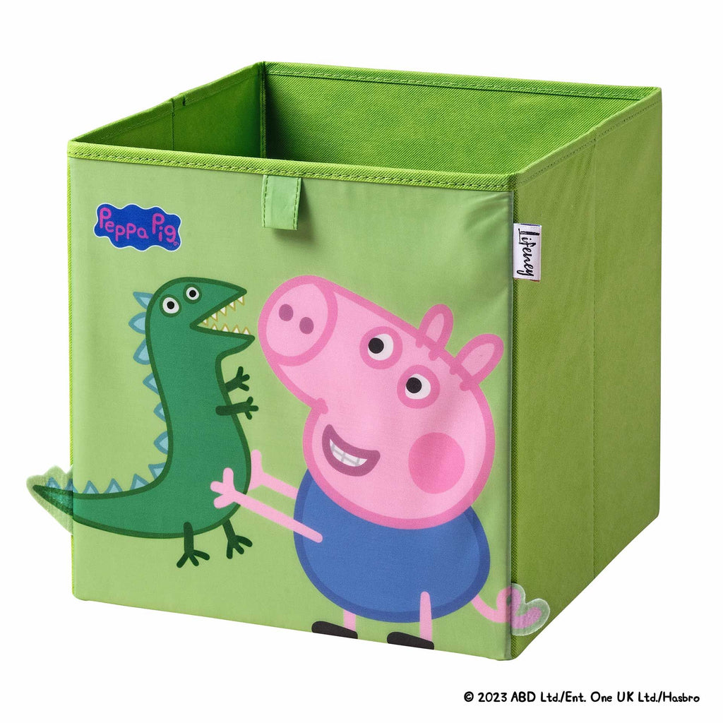 Oppbevaringsboks Peppa Pig George og Dino foran