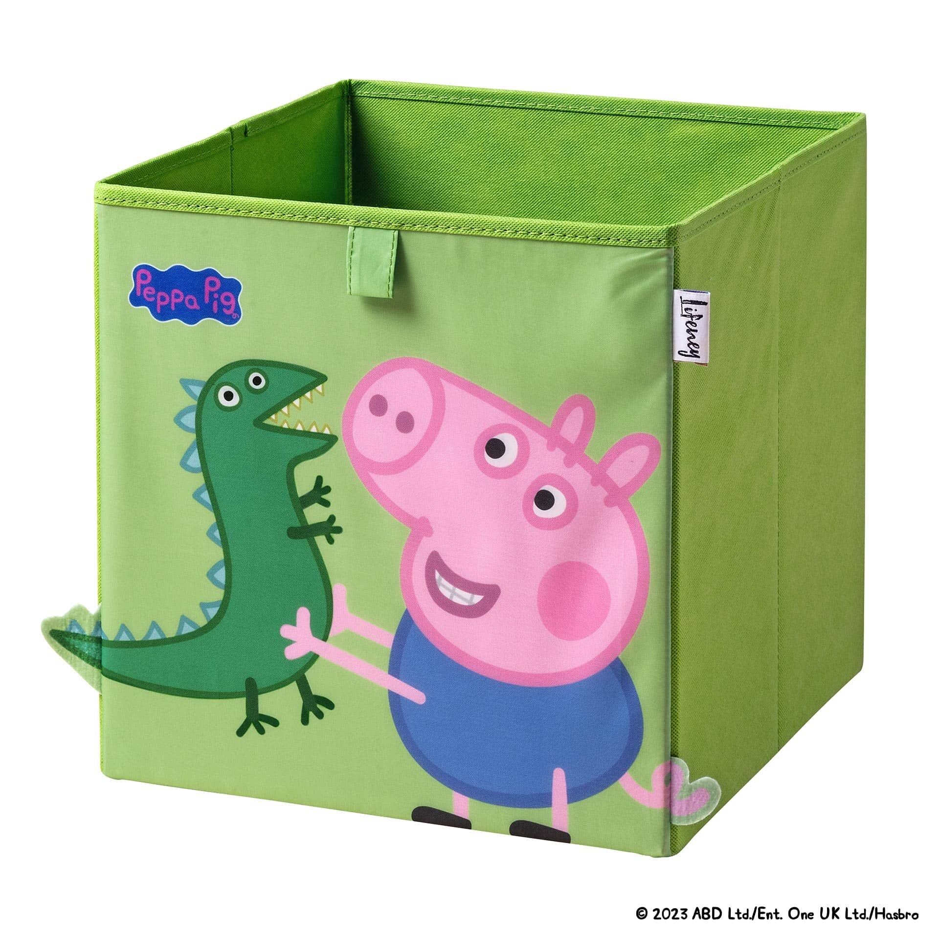 Oppbevaringsboks Peppa Pig George og Dino detalj av 3D-motiv