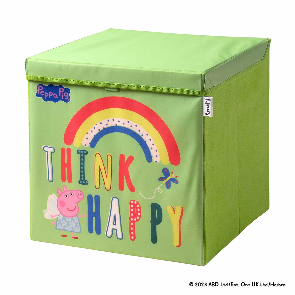 Oppbevaringsboks Peppa Pig Happy med lokk forfra