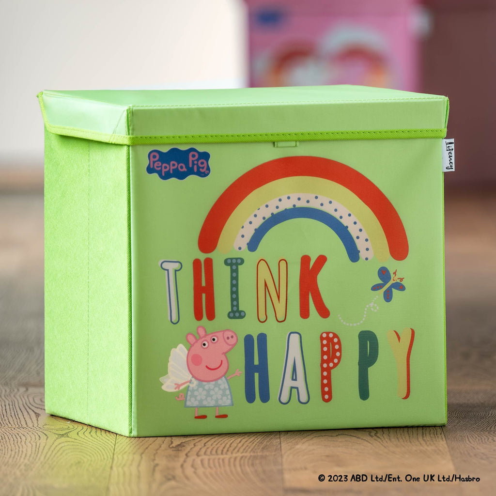 Bakside av Oppbevaringsboks Peppa Pig Happy med lokk