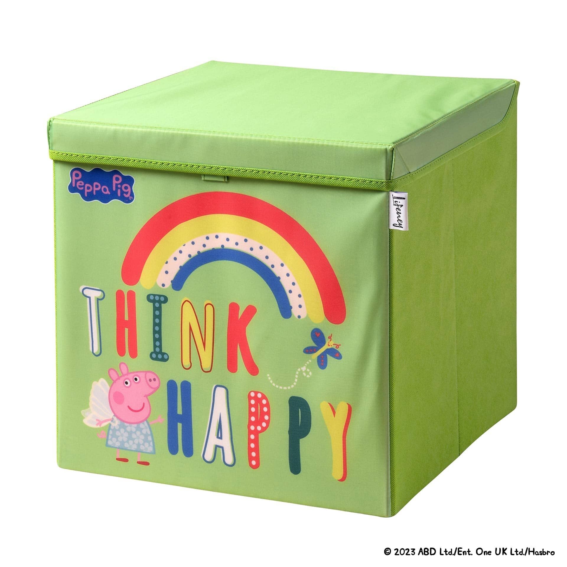 Detalj av lokket på Oppbevaringsboks Peppa Pig Happy