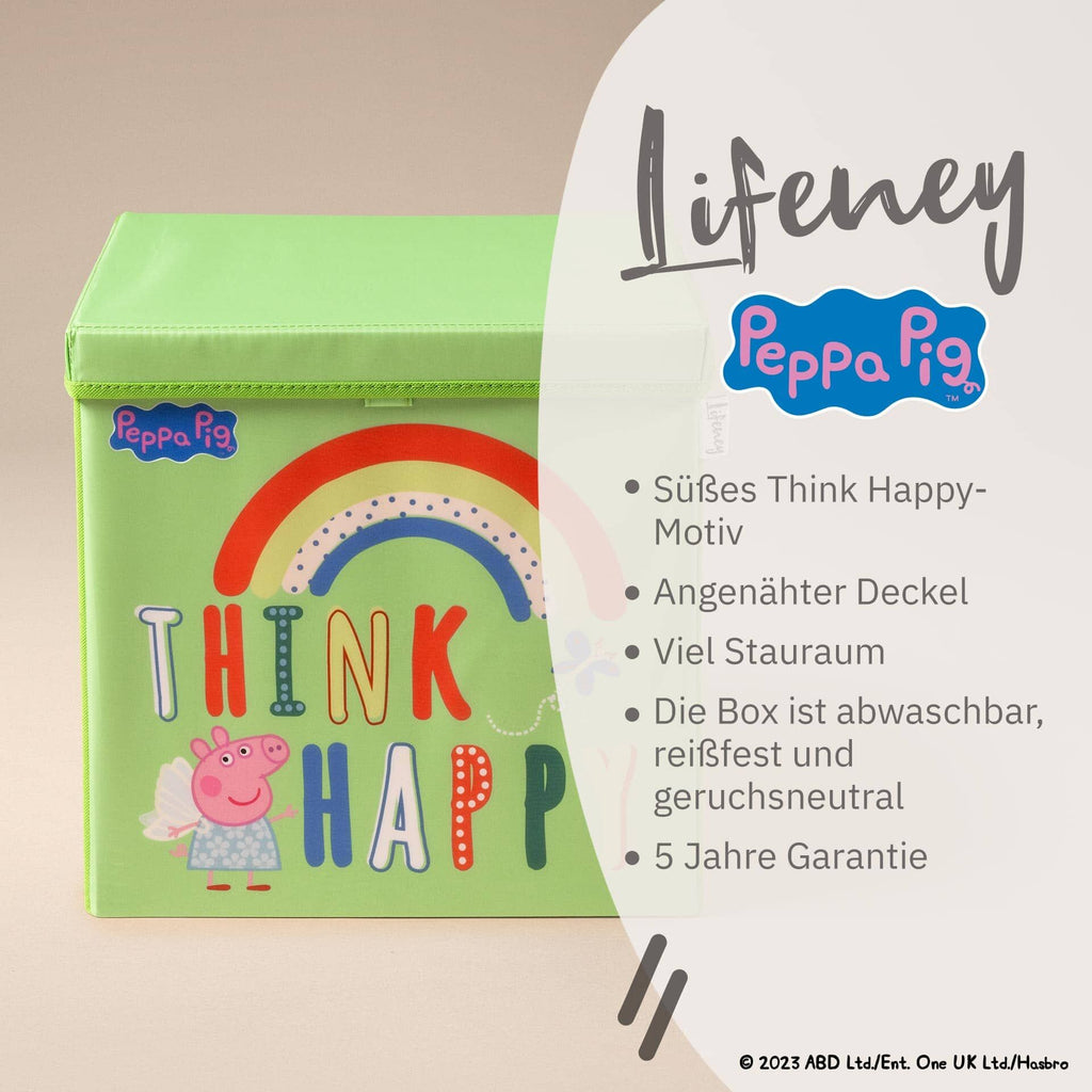 Nærbilde av materialet på Oppbevaringsboks Peppa Pig Happy