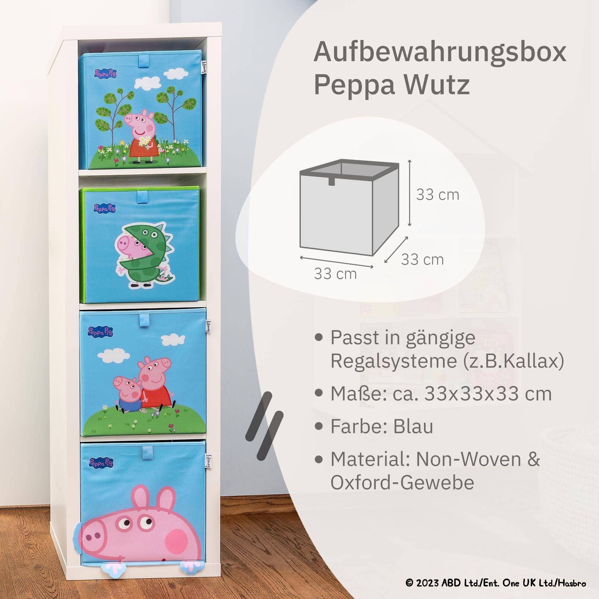 Oppbevaringsboks Peppa Pig Peppa & George 33x33x33 cm - Lifeney