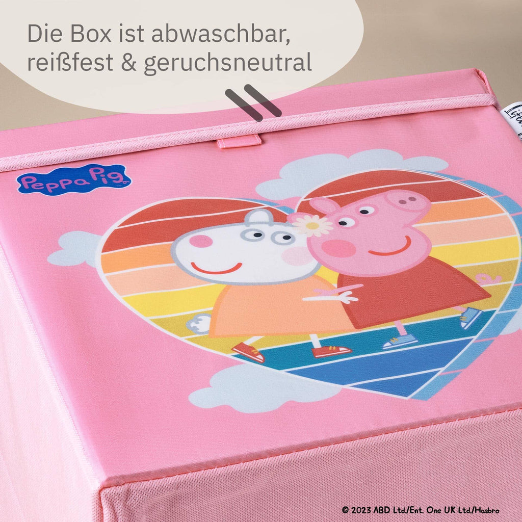 Oppbevaringsboks Peppa Pig vennskap med lokk i IKEA Kallax