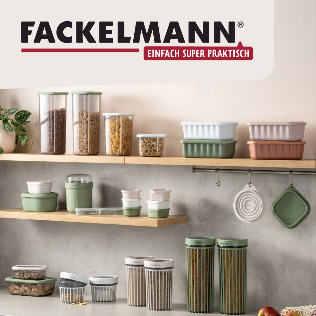 Oppbevaringsboks plast 500 ml rillemønster lysblå pakket for salg