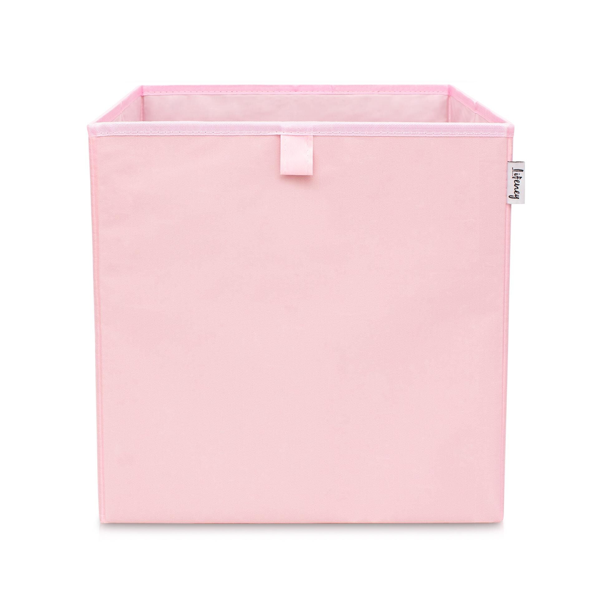Oppbevaringsboks rosa 33x33x33 cm polyester Lifeney forfra