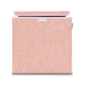 Oppbevaringsboks med lokk rosa 33x33x33 cm forfra
