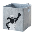 Oppbevaringsboks Shaun filt 30x30x30 cm polyester sett forfra
