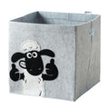 Oppbevaringsboks Shaun tommel opp filt 33x33x33 cm forfra