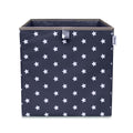 Oppbevaringsboks stjerner antrasitt 33x33x33 cm polyester forfra