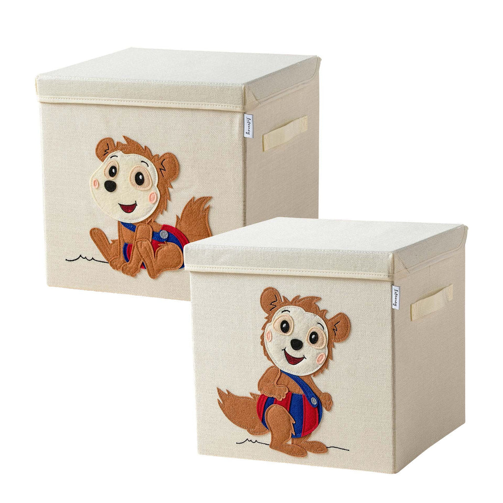 Oppbevaringsbokser sett Bobo 33x33x33 cm - Lifeney forfra