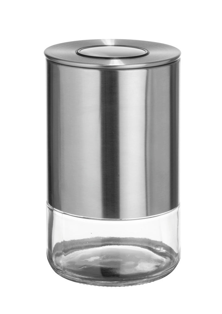 Oppbevaringsglass glass med stållokk 0,68 L Ø10x16 cm ENOLA forfra