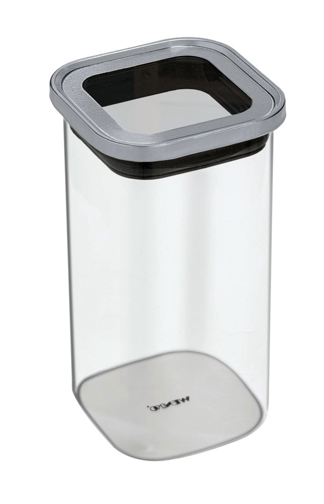 Oppbevaringsglass med lokk 1,4 L glass med silikontetning forfra