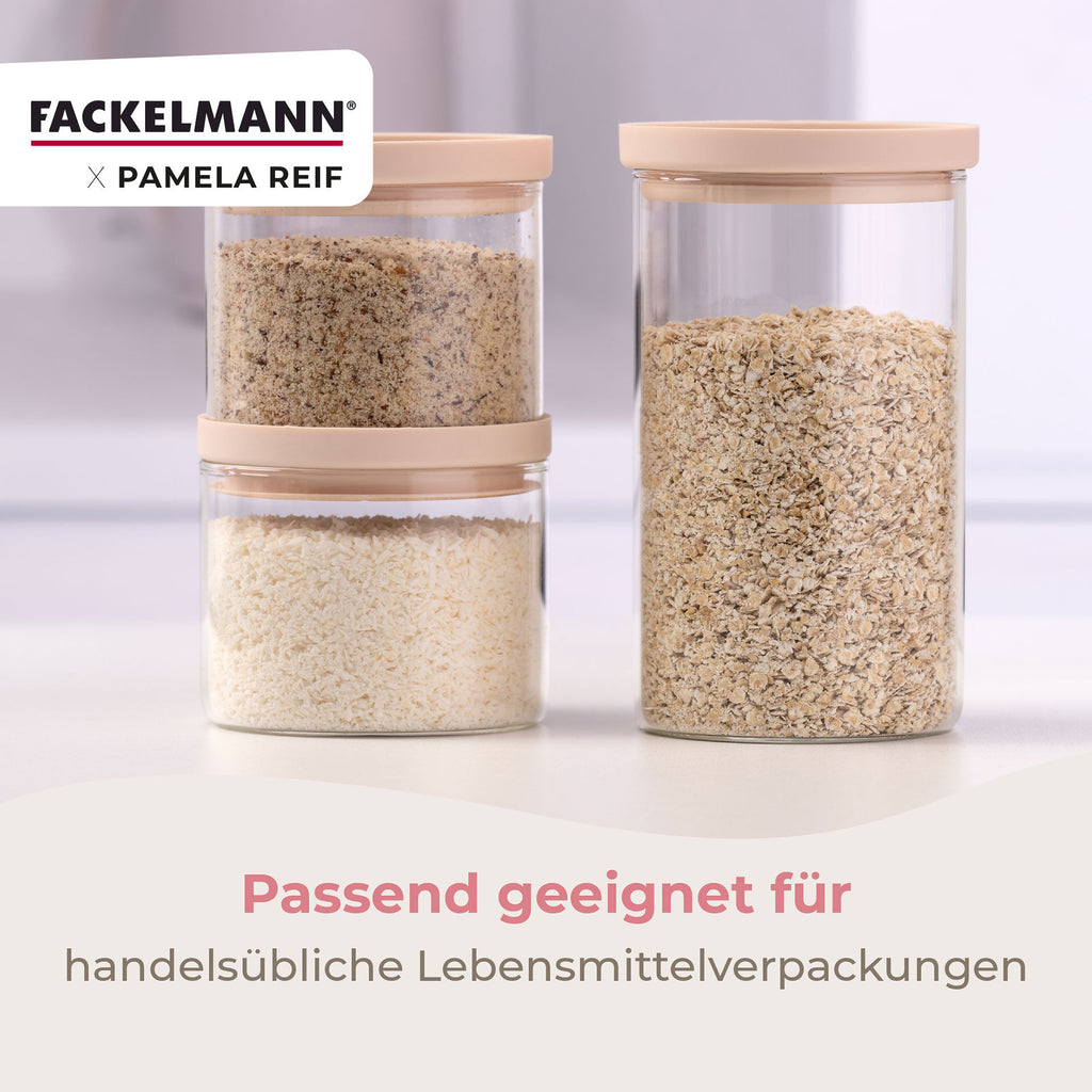 Oppbevaringsglass 500 ml stabelbart glass - Fackelmann på hylle