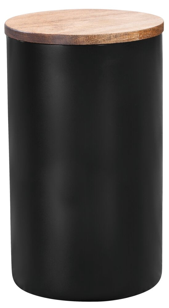 Oppbevaringsglass borosilikat 1,4 L svart - WENKO forfra