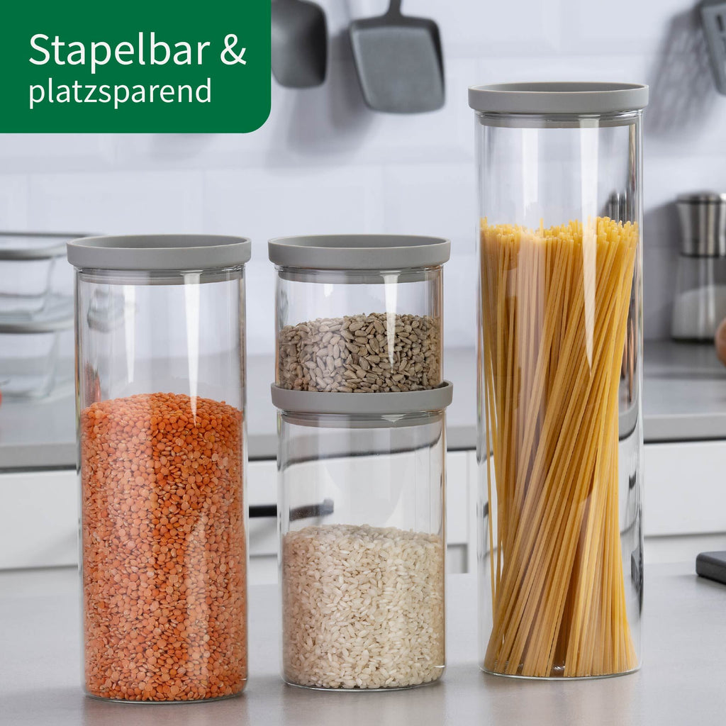 Oppbevaringsglass med glasslokk 1,5 L transparent glass