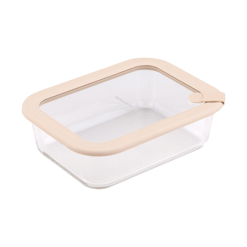 Oppbevaringsglass stabelbart 1050 ml med glasslokk forfra