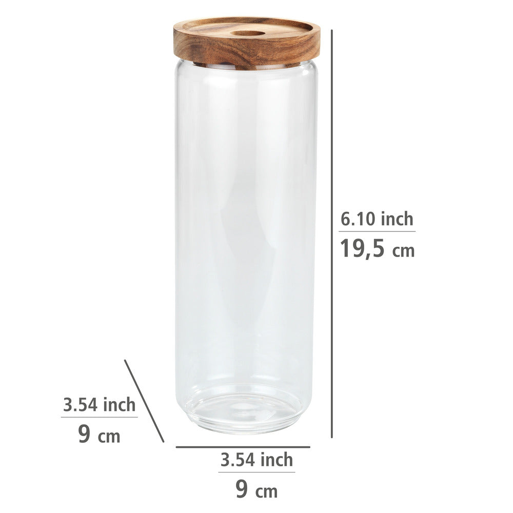 Nærbilde av klart glass på Oppbevaringsglass Vido 1,3 L