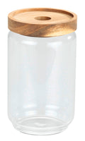 Oppbevaringsglass Vido 700 ml med lokk i akasietre forside