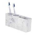 Oppbevaringsholder Desio marmor-look polyresin hvit forfra