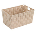 Oppbevaringskurv Adria S beige flettet plast - WENKO forfra