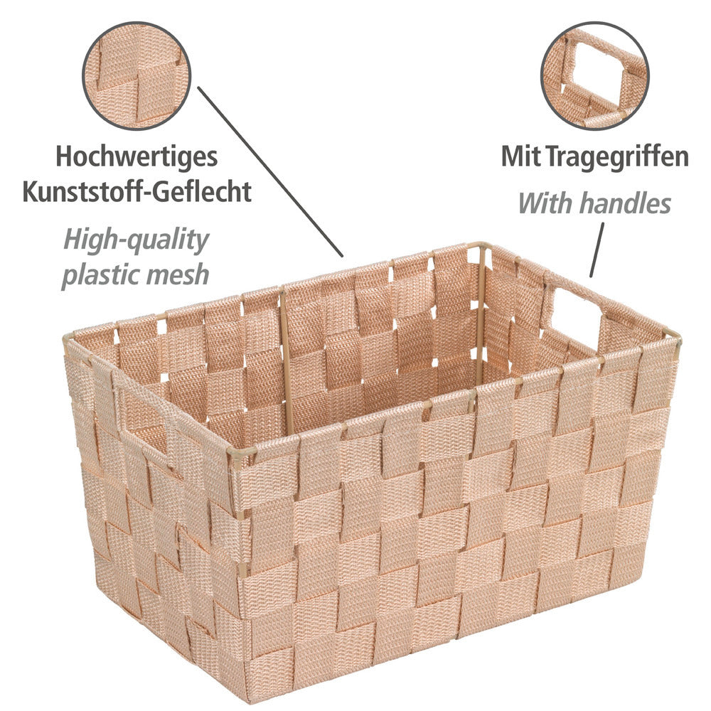 Oppbevaringskurv Adria S beige flettet plast - WENKO bakside