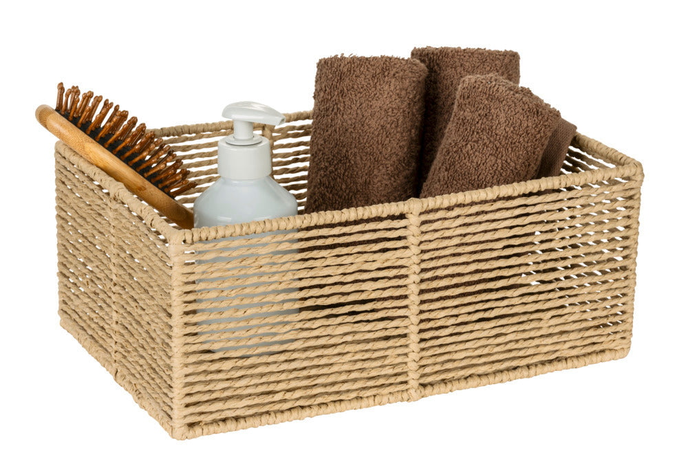Oppbevaringskurv bad Meria M beige cellulose Wenko bakside