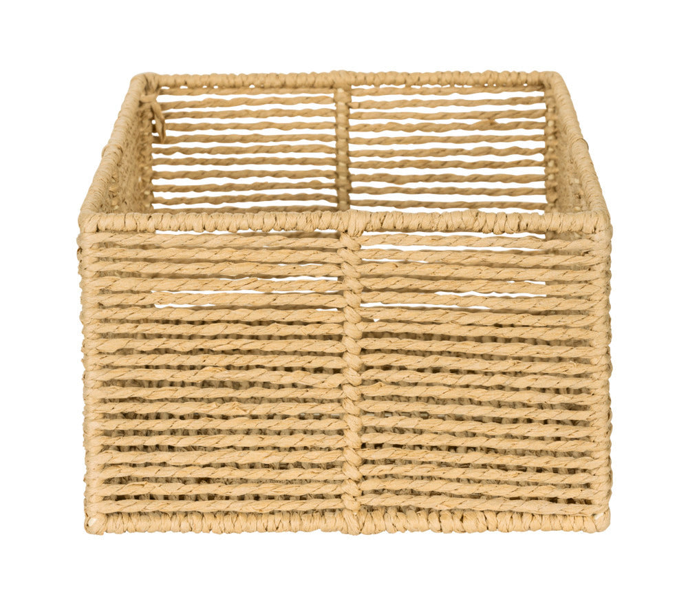 Oppbevaringskurv bad Meria M beige cellulose Wenko montert på baderom