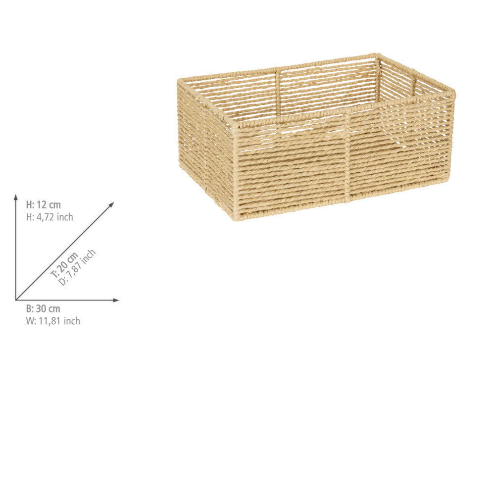Oppbevaringskurv bad Meria M beige cellulose Wenko i bruk