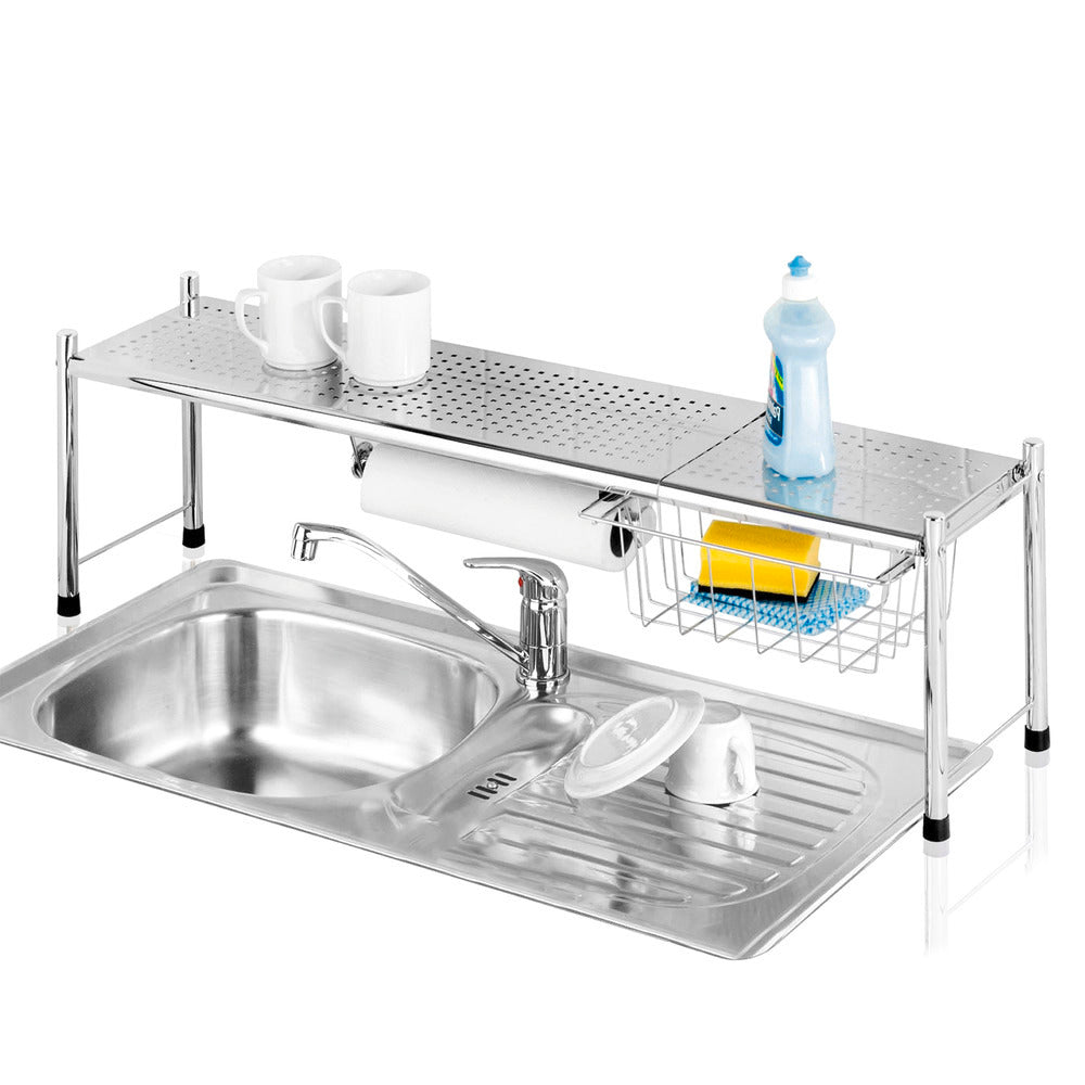 Oppvaskkumhylle Expando uttrekkbar 69-116 cm metall forfra