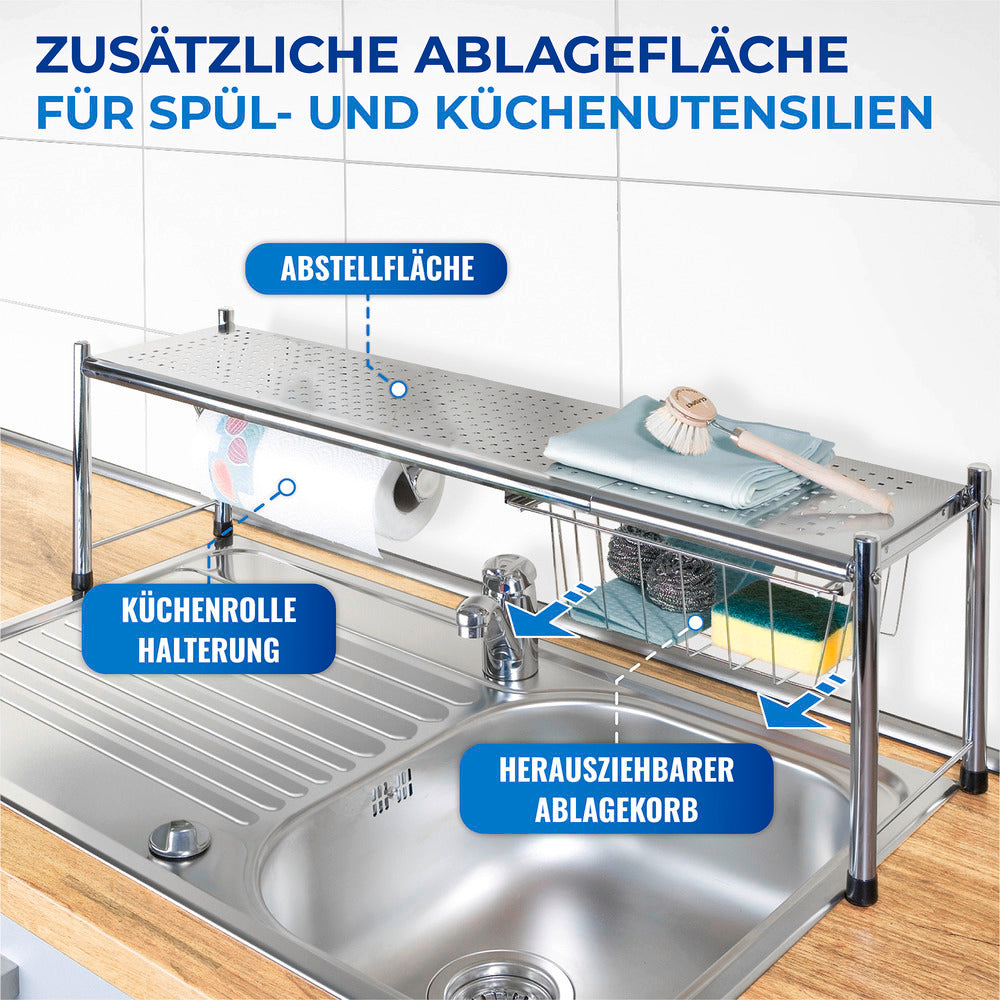 Oppvaskkumhylle Expando metall bakside visning