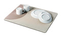 Oppvaskmatte beige gummi 50x40 cm vannavvisende forfra