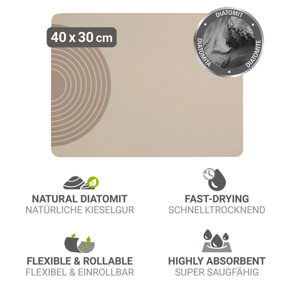 Oppvaskmatte Dima beige 40x30 cm nærbilde
